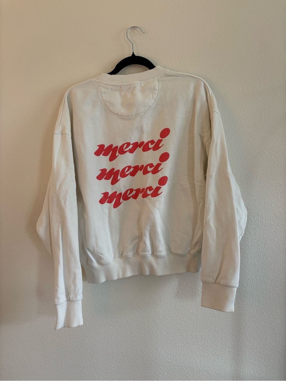 Araminta James Merci Crewneck Sweatshirt 100% cotton size XS